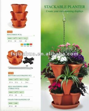 Plastic terracotta planter