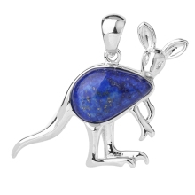 Lapis Lazuli Waterdrop Cabs Silver Kangaroo Pendant for DIY Making Jewelry