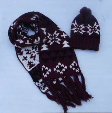 Wholesale winter scarf and hats for adult