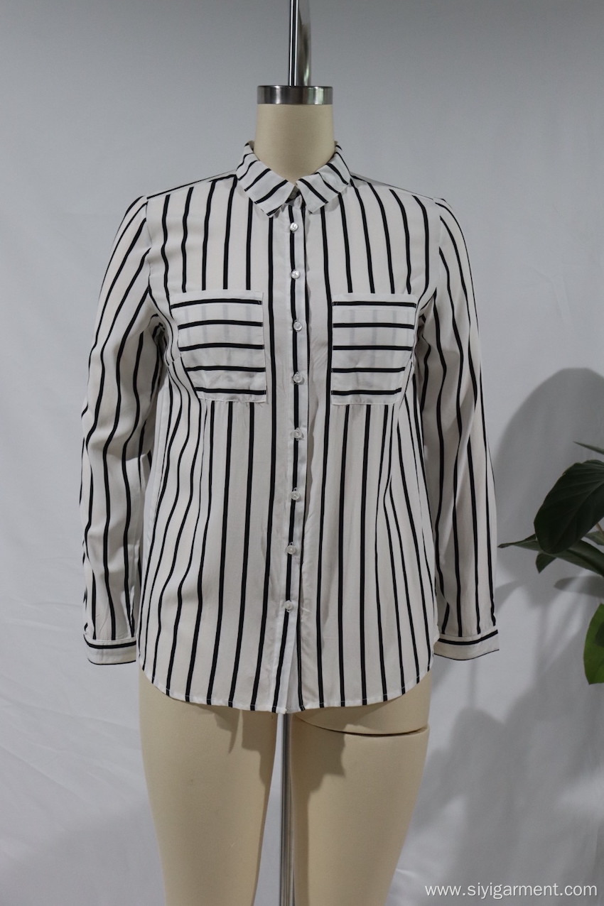 Long Sleeve Shirt Collar Printing