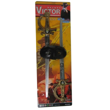 Pack of 2 Plastic Pirate Swords for Pretend Play and Costume Accessories