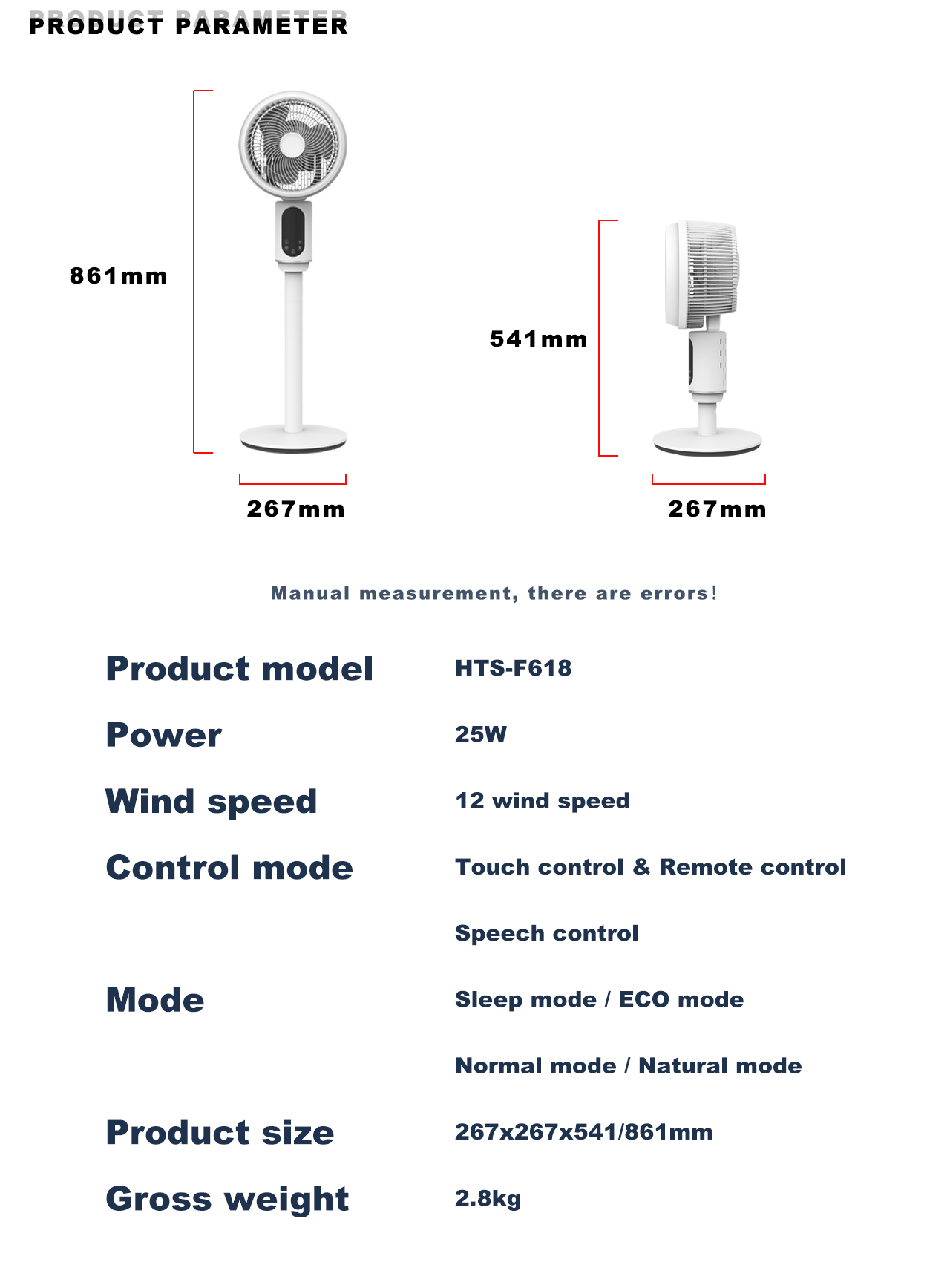 F618 Circulator Fan specification F618 Circulator Fan specification