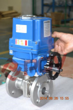 Electric actuated dn50 flange 2 way ball valve explosionproof