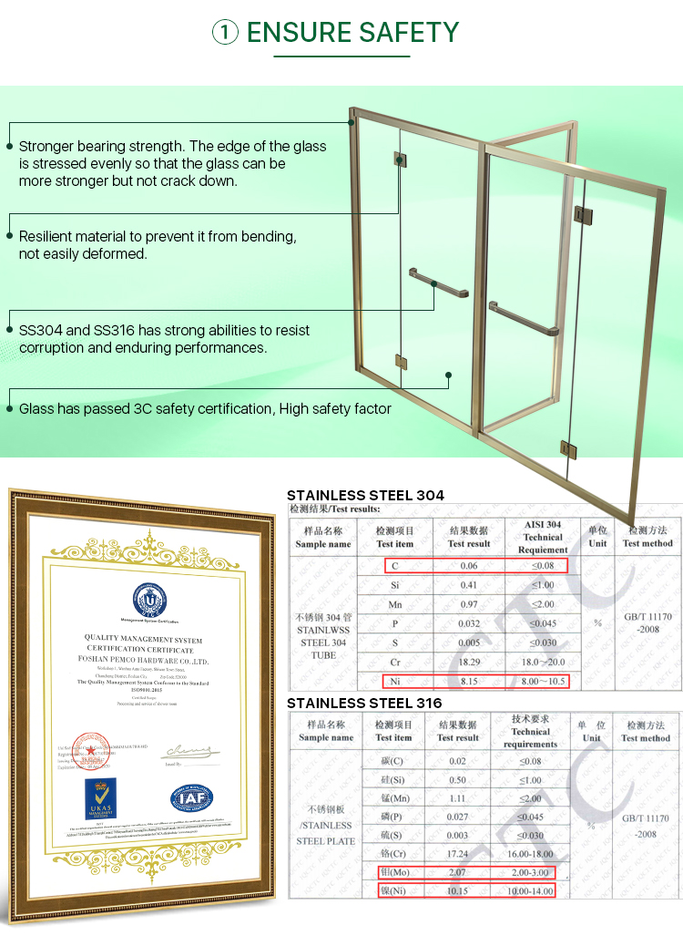 Superior Quality Small Complete Shower Room glass door Partition