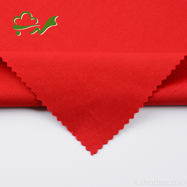 Vải thun dệt kim trơn màu đỏ