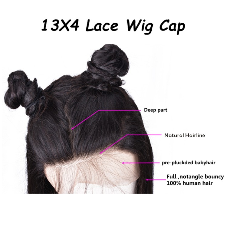 Wholesale Straight Frontal Lace Wig 100% Virgin Human Hair Wig Brazilian Wigs With Lace Frontal