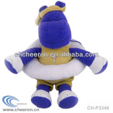 Plush animal hippo blue plush