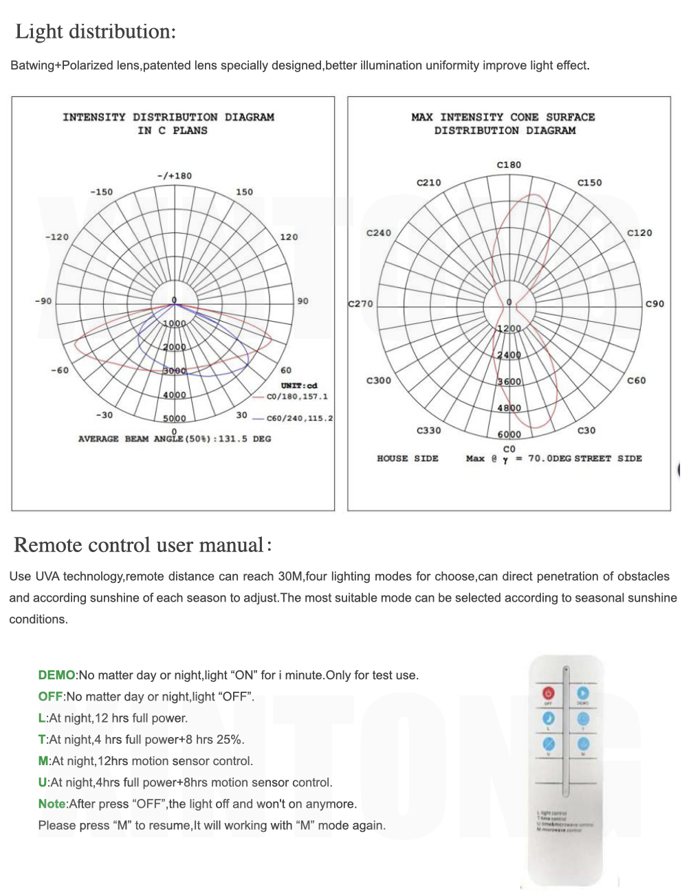 8m60W MPPT Charge Solar Street Light Remote Control