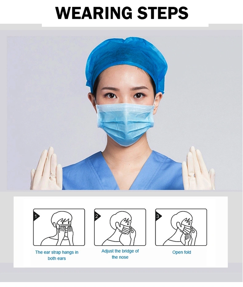 3ply Disposable Mask Disposable Protective Face Mask 3 Ply Non Woven Type Iir Face Mask