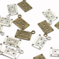 Χονδρικό Kawaii Mini Loose Sound Recorder Tape Shape Two Gold 100pcs for Keychains Jewelry Making Bead Charm