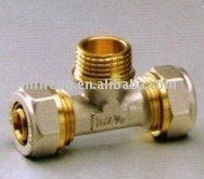 Composite pex al pex pipe brass fitting of femal tee joint