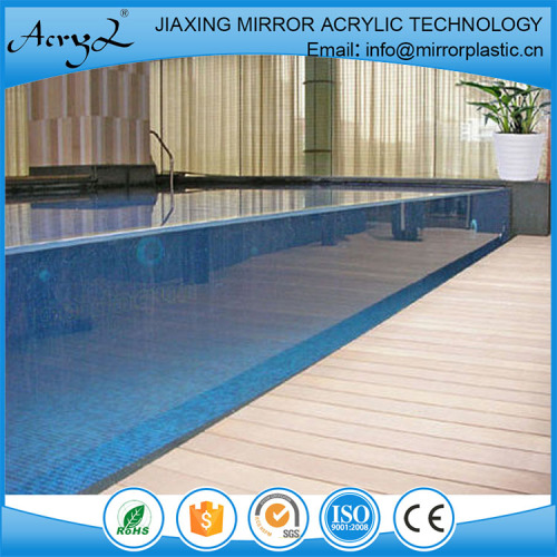 Cast transparent acrylic panel for swimming pool