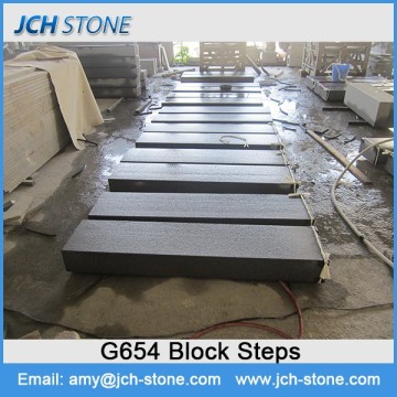 G654 Wholesale well polished granite stone steps