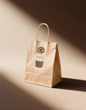 Brown paper bags with handles