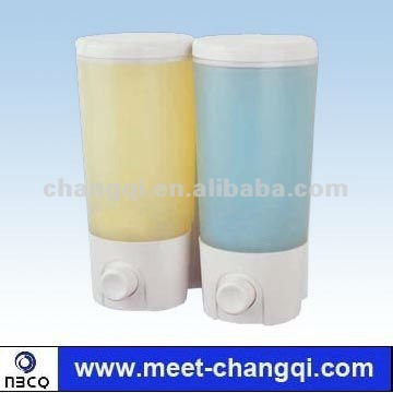 Shampoo conditioner dispenser-double tank shampoo dispenser 600ML*2