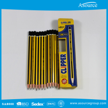 12Pcs Stripe Wooden Pencil