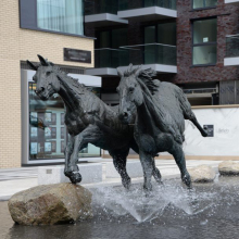 High Quality Wholesale Custom Cheap Bronze Running Horses Statue for wholesale