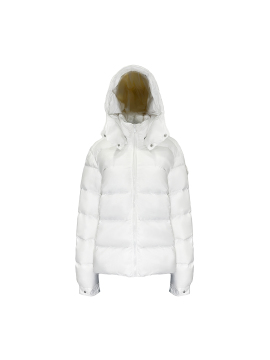 White hat detachable down jacket