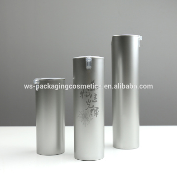 Matt Silver Acrylic Plastic Airless Containers Cosmetics