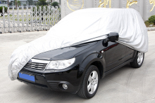 Practical 150D silever polyester with soft backing coated 12109 SUV cover