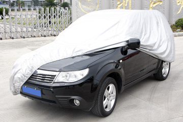 Practical 150D silever polyester with soft backing coated 12109 SUV cover