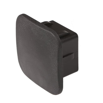RTS Black Rubber Trailer Hitch Cover for 2 Inch Receiver Tube - Plastic Hitch Plug