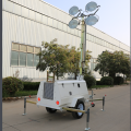 Portable light tower for metal halide lamp mining