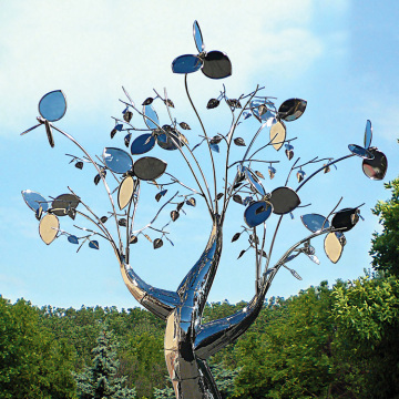 Outdoor garden decoration stainless steel tree