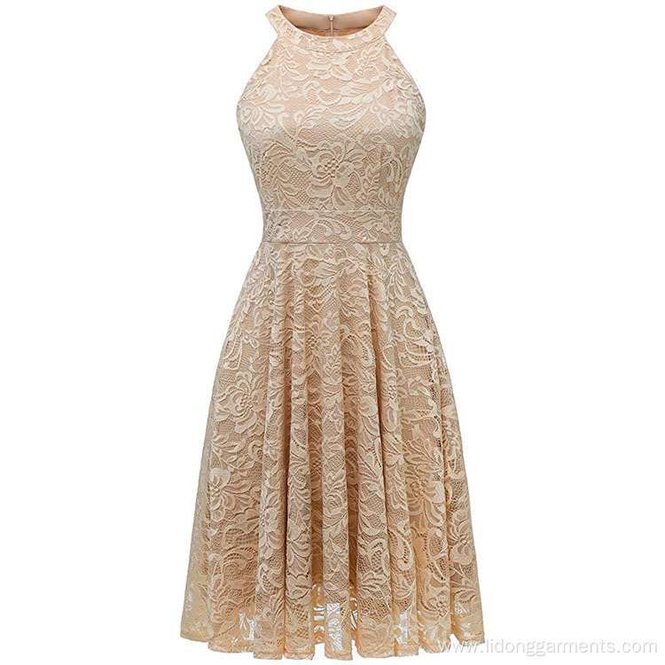 New Sleeveless Women Lace Dresses Evening Dress