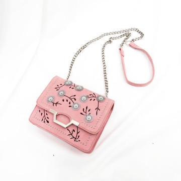 Velvet embroidery craft flower decoration shoulder bag