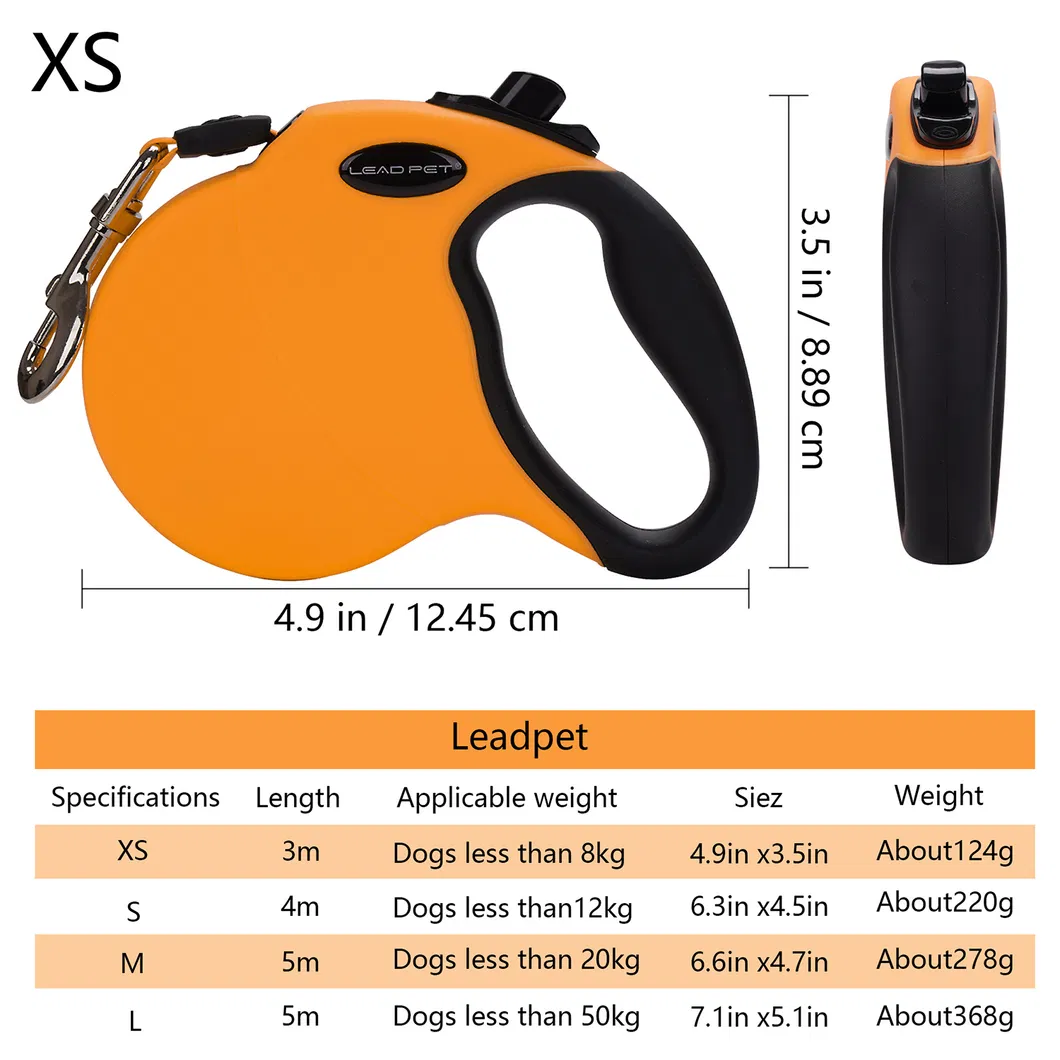 Dog Walking Pet Leash for Medium Large Dogs Heavy Duty Retractable Dog Leash Pet Products