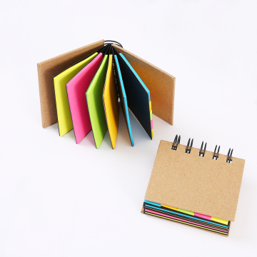 Multi-layer Logo Printed Fluorescent Sticky Notes Notebook