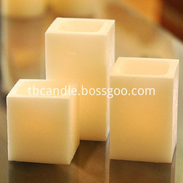 Ivory flameless LED pillar candle set