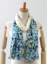newest coloed square casual printing ladies woven shawl