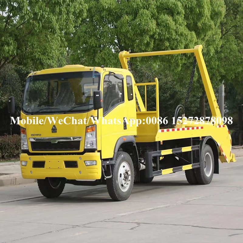 Howo Skip Carger Bassbage camión (9) HOWO Skip Loader Garbage Truck (9)