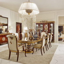 Exquisite Royal Hand-Carved Italian Dining Table Set