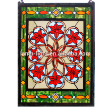 TW1824074 W18"H24" tiffany panel, hanging panel, tiffany windows, stained glass panel, stained glass windows