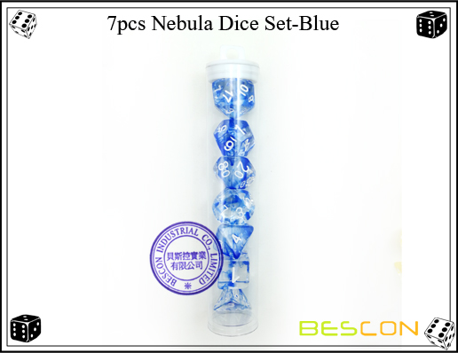 7pcs Nebelwürfel Set-Blau-4 7pcs Nebula Dice Set-Blue-4