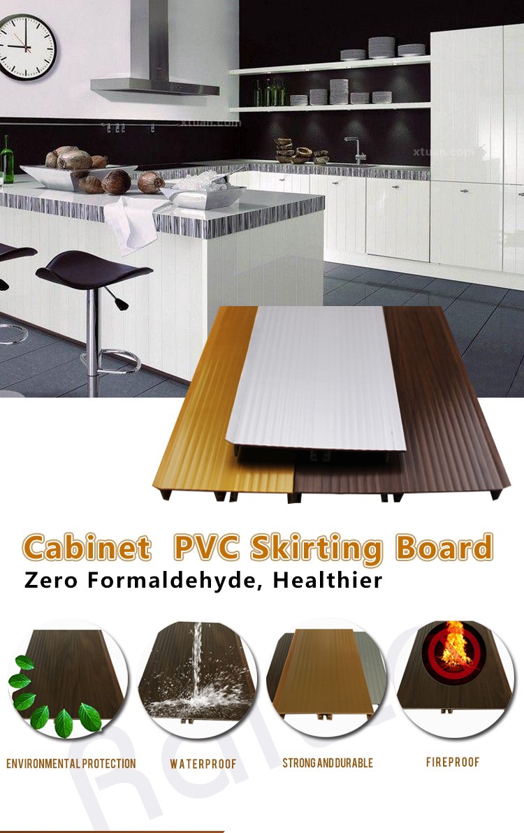 Aluminum Alloy Kitchen Cabinet PVC Skirting Kick Board