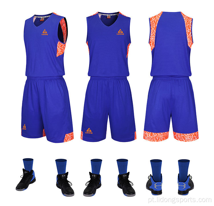 Jersey de basquete juvenil por atacado Projeto de cor branca