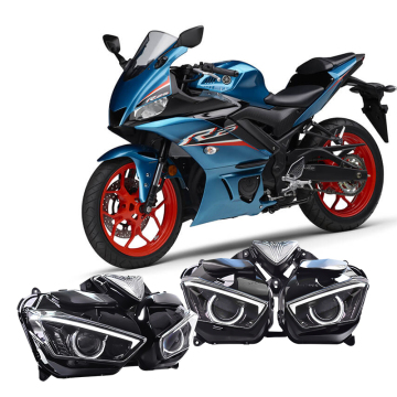 250% Brighter LED Motorcycle Headlight for Yamaha - Dual High Low Beam 55W Demon Eyes