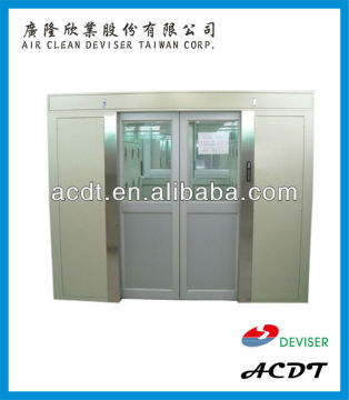 Automatic sensor sliding door air shower