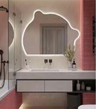 Hot Sale Frameless Bear Shape Back Lit Wall Mirror