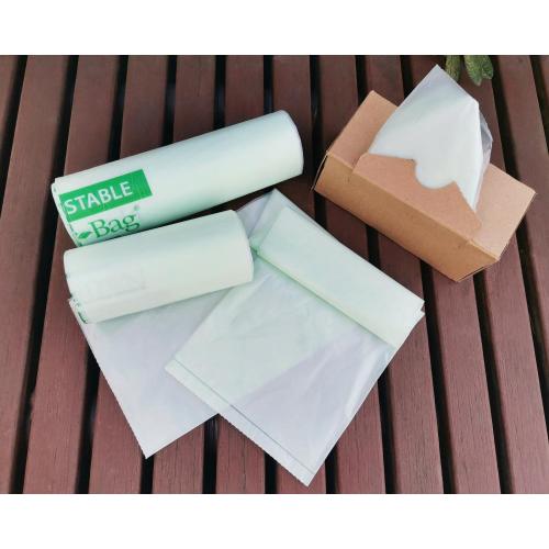 Sacs roulés compostables biodégradables 100% PLA