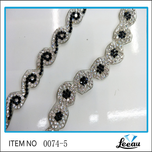 Λουλούδι Beaded Rhinestone Ζώνη Trim