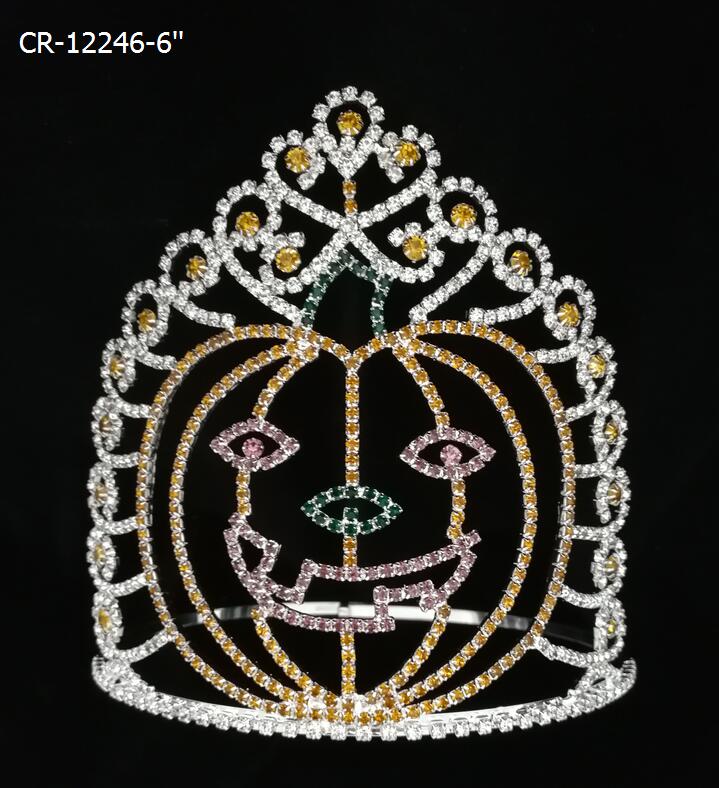 Large Holiday Halloween Pageant Crowns Pumpkin Tiaras