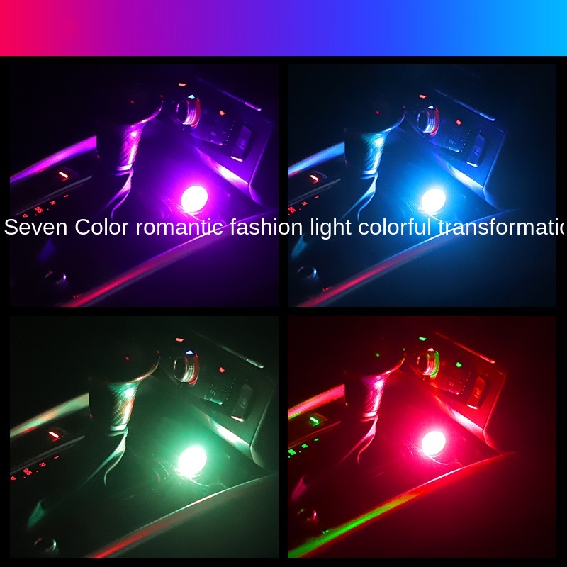 Mini USB LED Atmosphere Ambient Interior Lamp Car Voice Control Atmosphere Light Star Night Light Car Auto Decor Galaxy Lamps