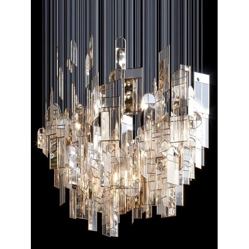 Pendant à lustre en cristal moderne personnalisable Lumière