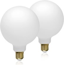 Wholesale Round Shaped LED Edison Filament Bulbs with E27 Base: G125 Frosted Globe Light Bulbs