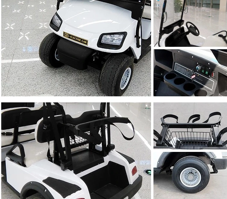 Cheap Electric Small Golf Carts 4 Persons Sliver Color